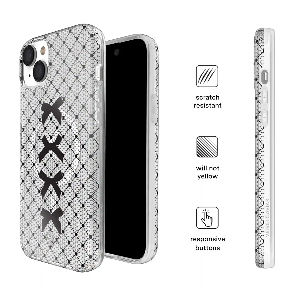 Lacy Black Bows iPhone Case