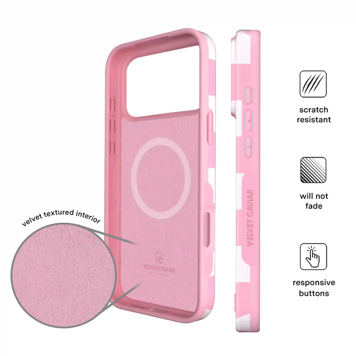 Pink Vibe Checkered iPhone Case