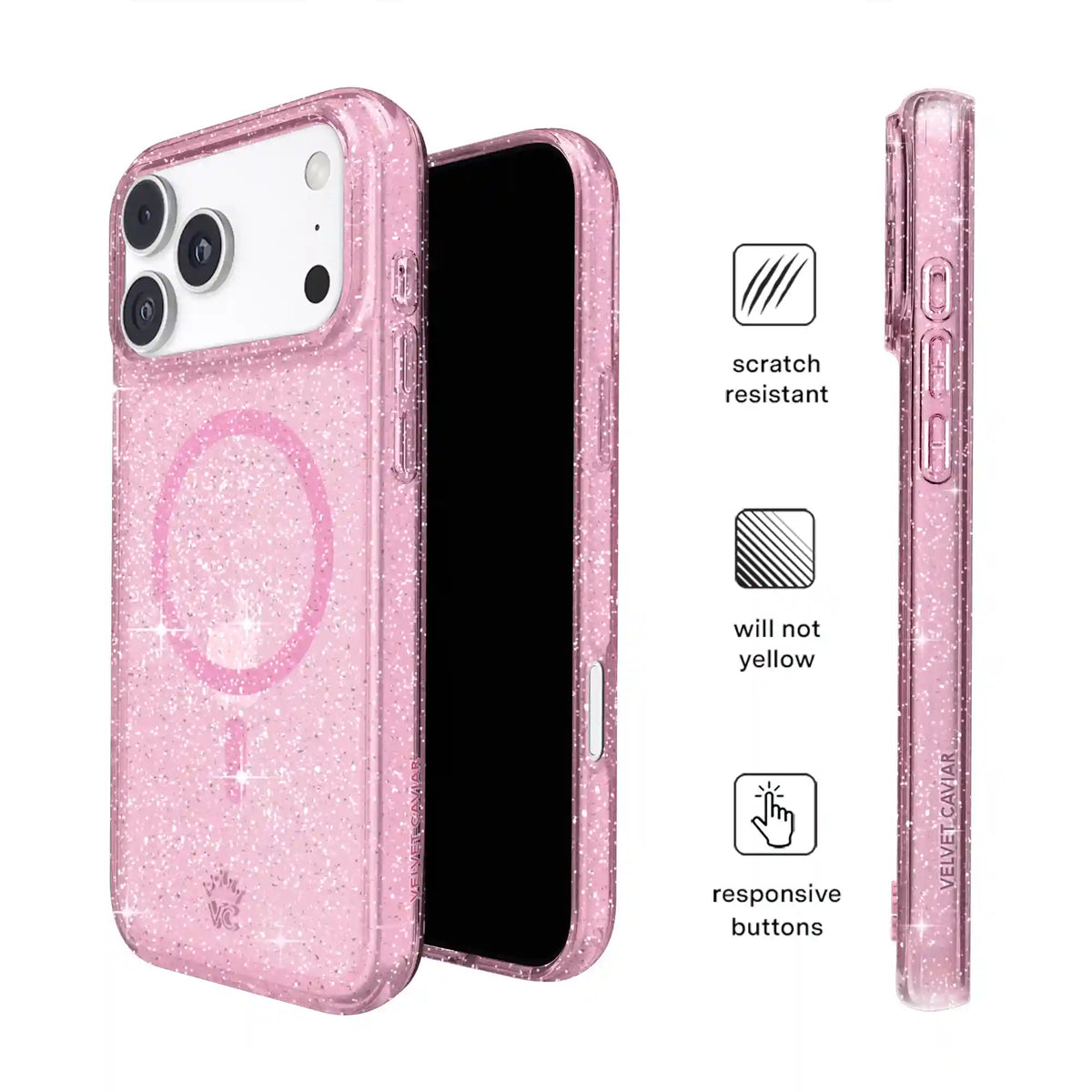 Pink Stardust Glitter iPhone Case