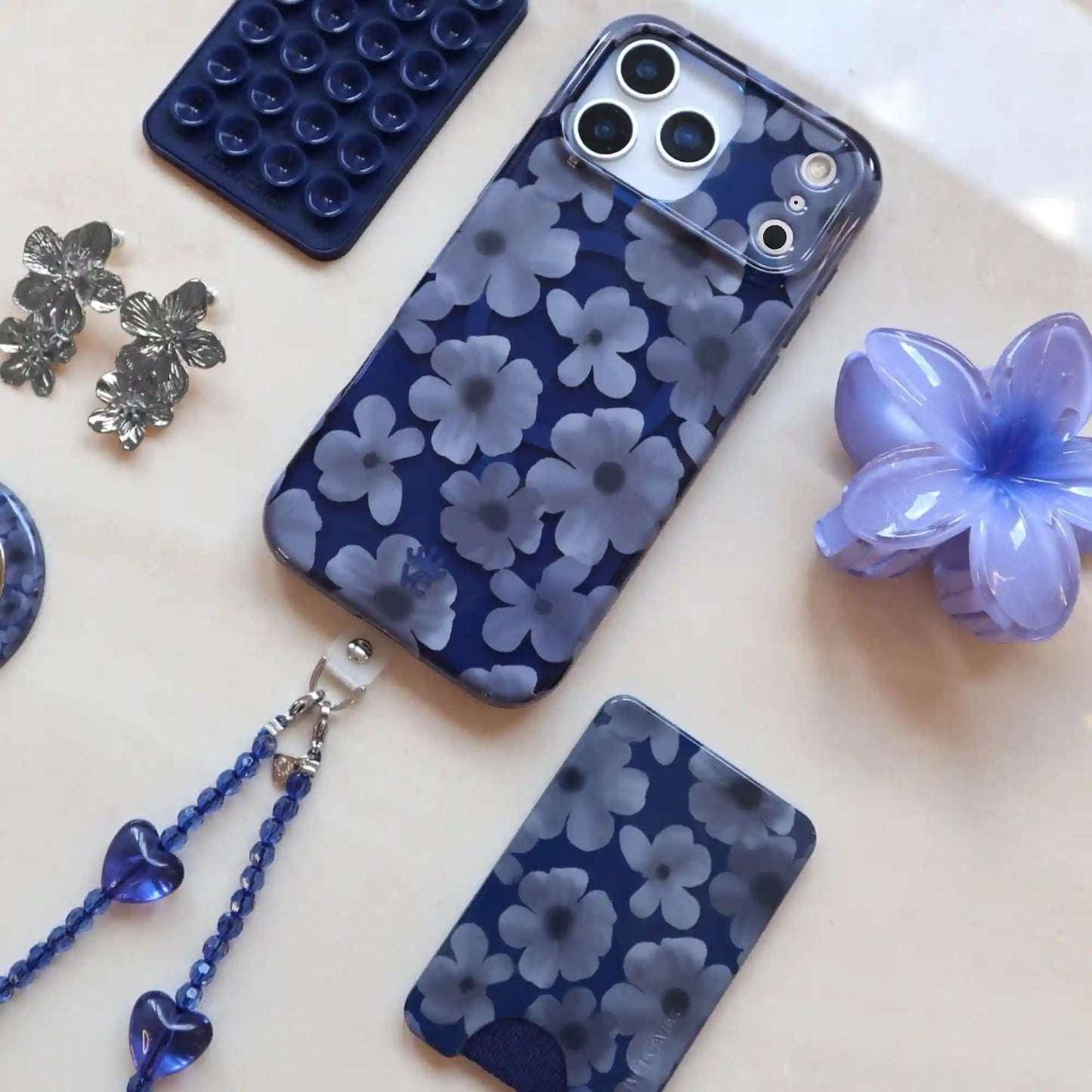 Midnight Blossom MagSafe Wallet