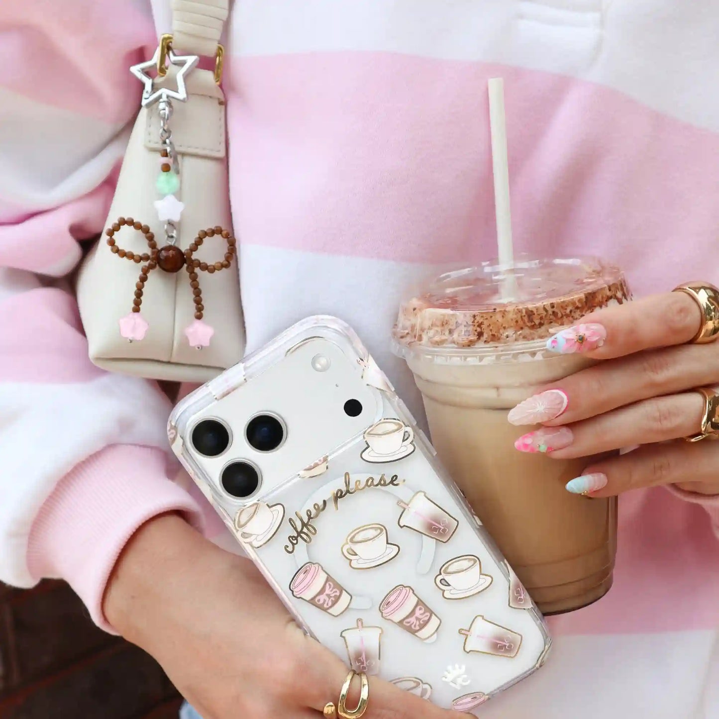 Espresso Bow Bag Charm