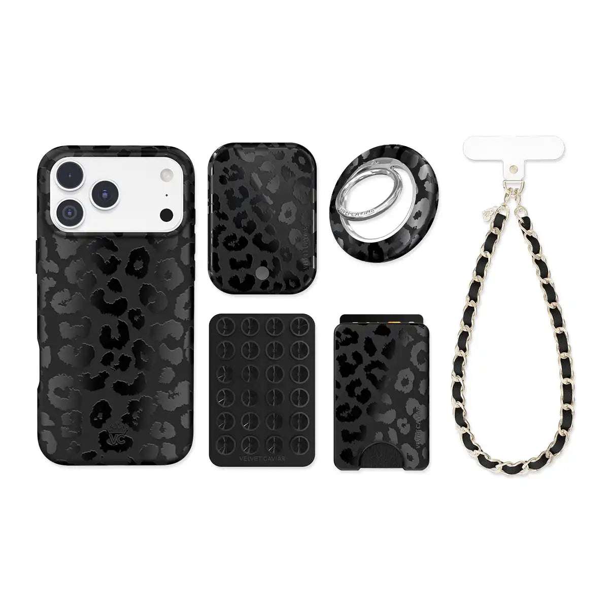 Black Leopard iPhone Bundle Set