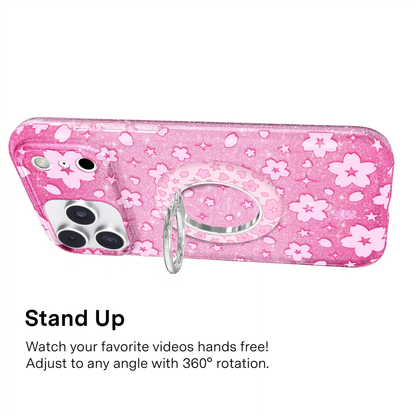 Pink Cherry Blossom MagSafe Grip Ring
