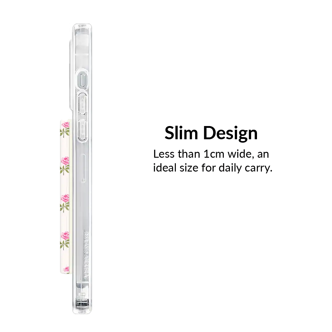 Pink Peony Floral MagSafe Wallet