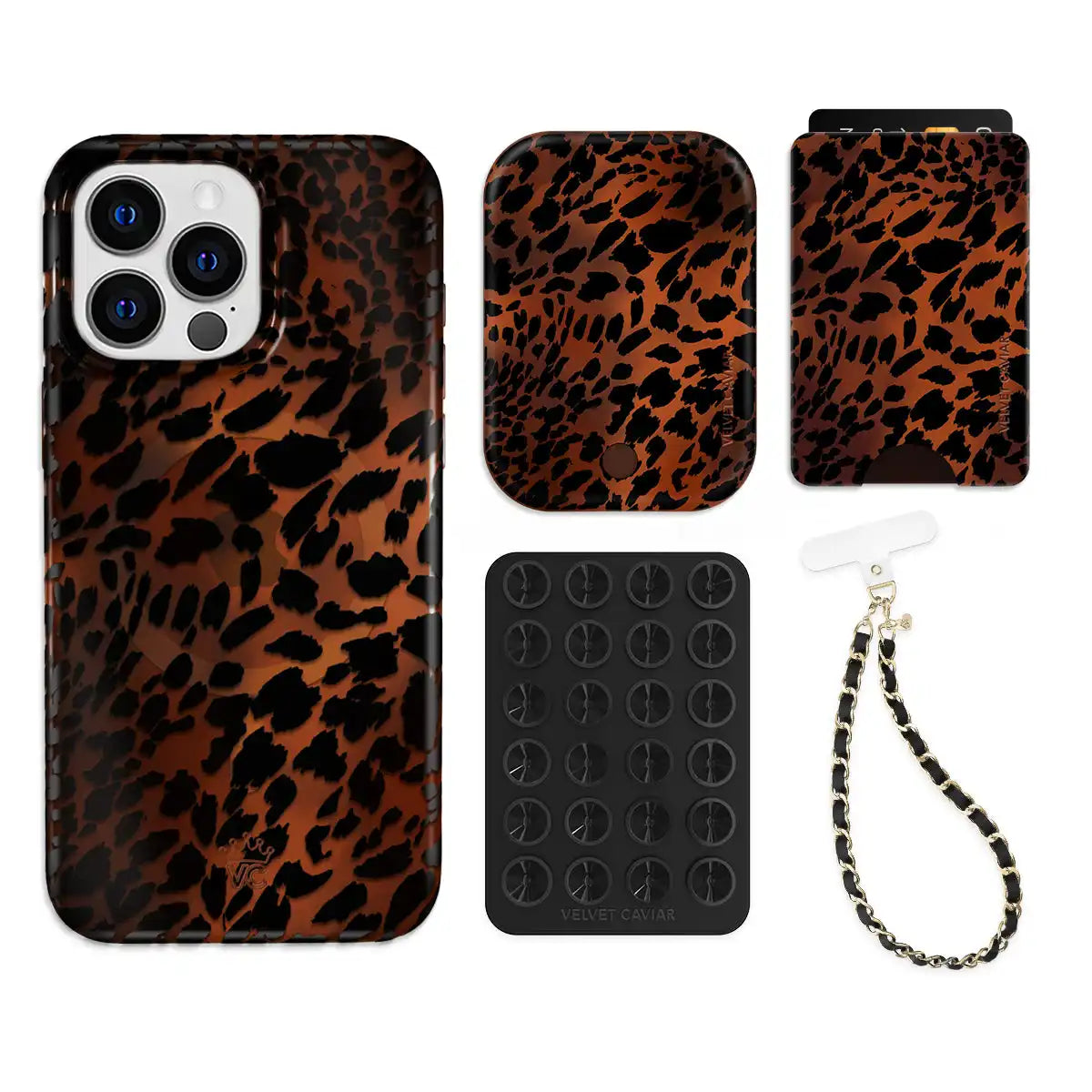 Leopard Tort iPhone Bundle Set - Wallet