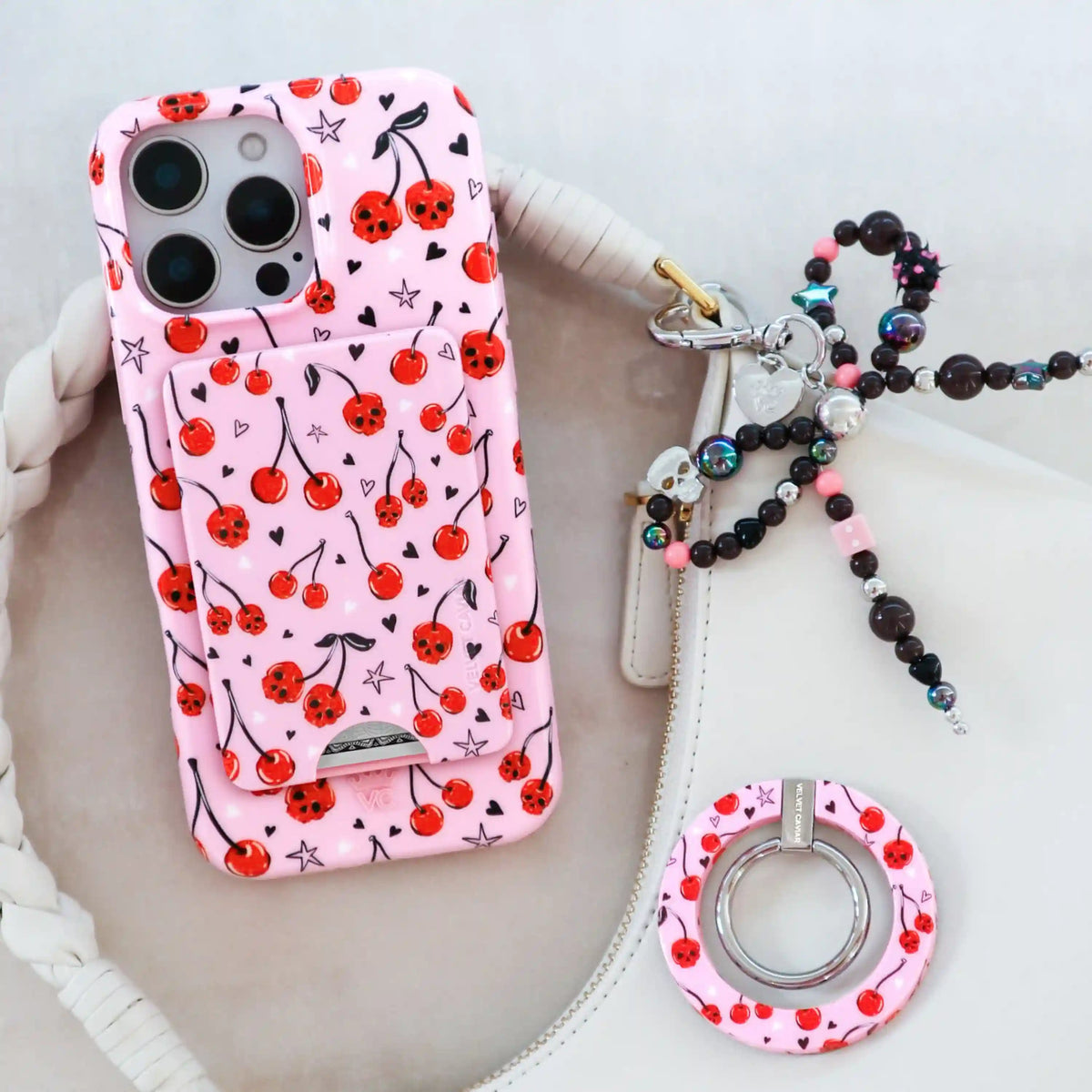 Sour Cherry Skulls MagSafe Wallet