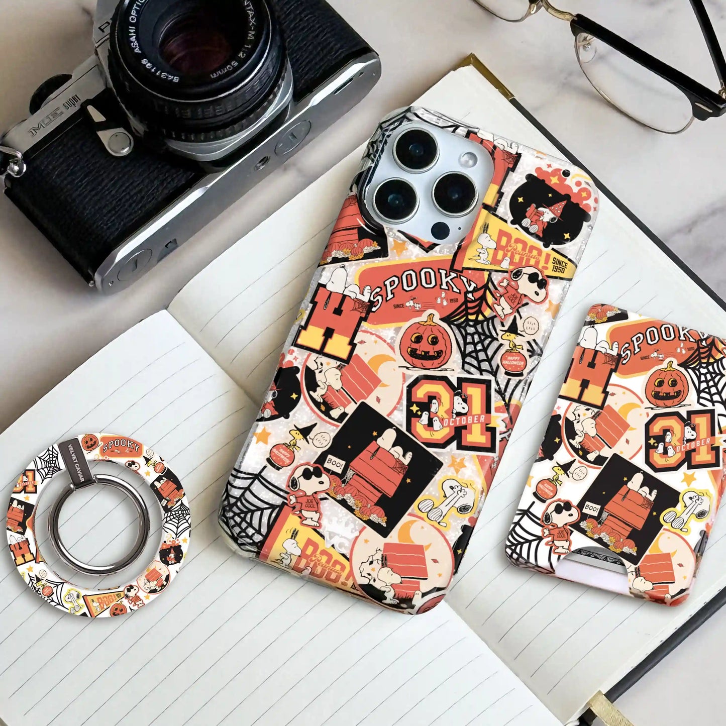 Snoopy Halloween Varsity MagSafe Wallet