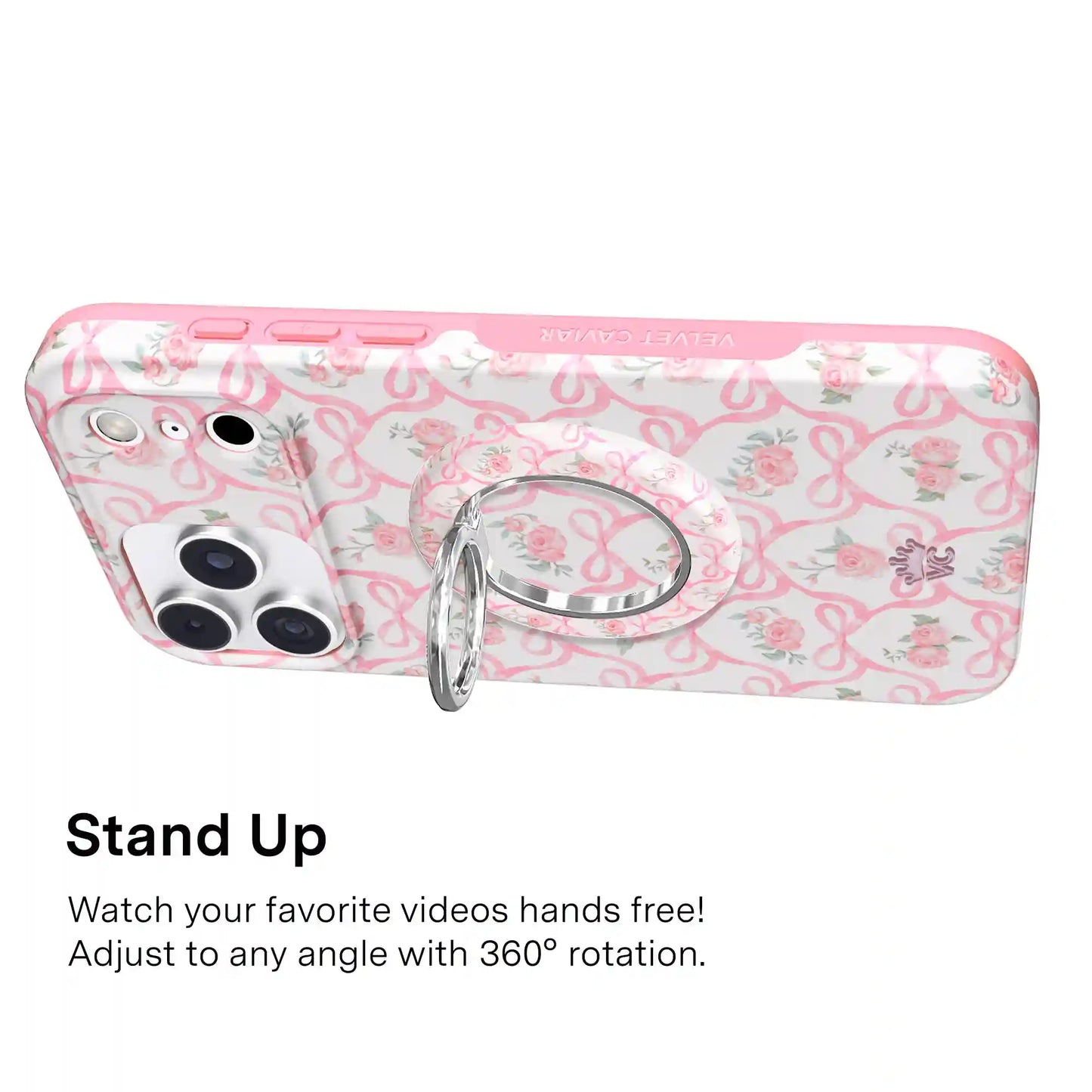 Lovely Pink Bows MagSafe Grip Ring