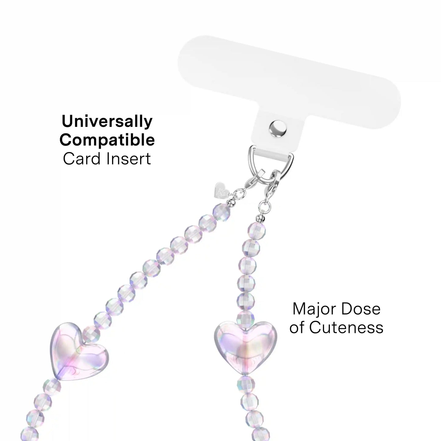 Holo Heart Phone Charm