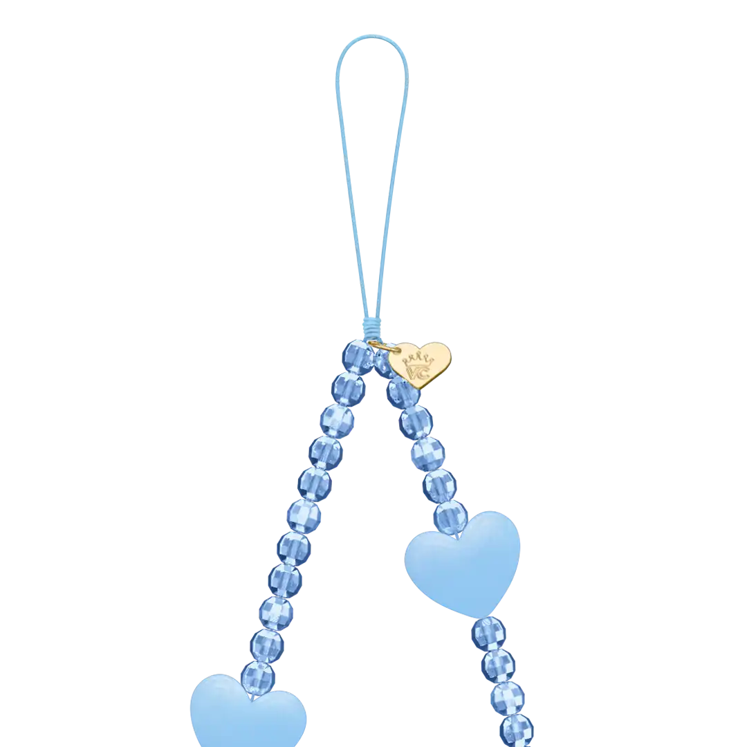 Blue Heart Phone Charm