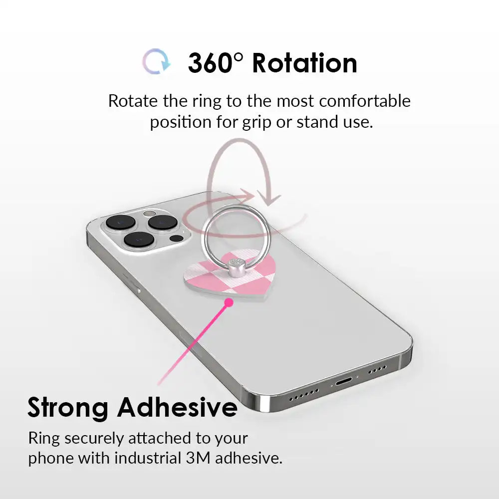 Pink Vibe Checkered Phone Ring