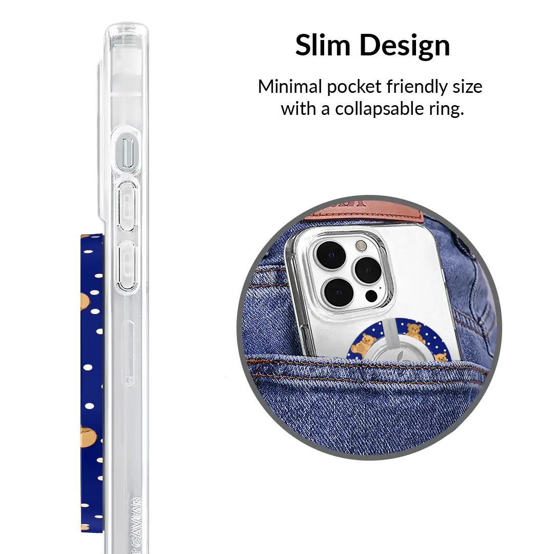 Winter Teddy MagSafe Grip Ring