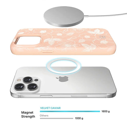 Peach Blossom Floral iPhone Case