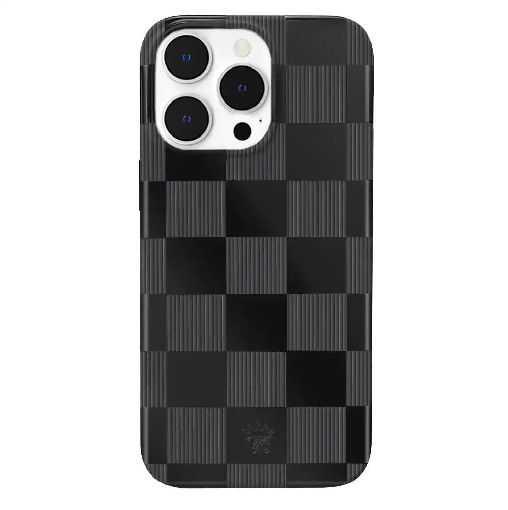 Noir Vibe Checkered iPhone Case