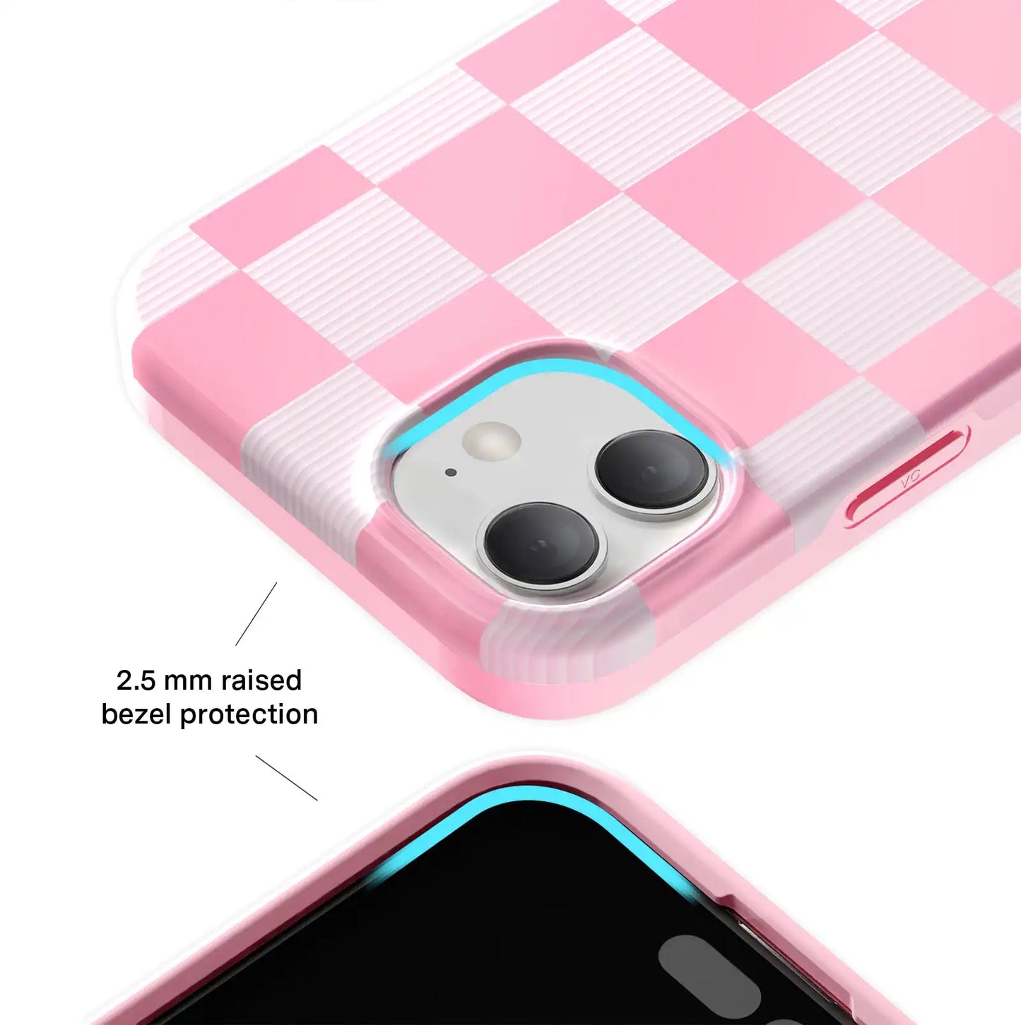 Pink Vibe Checkered iPhone Case