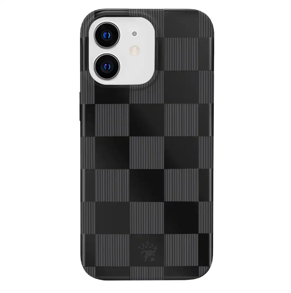 Noir Vibe Checkered iPhone Case