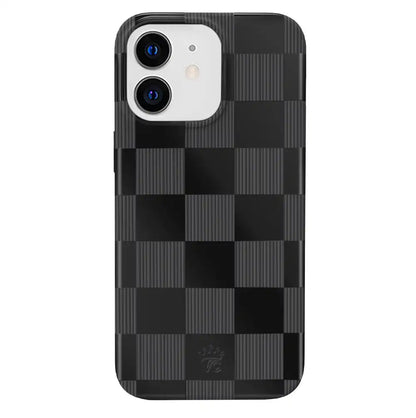 Noir Vibe Checkered iPhone Case