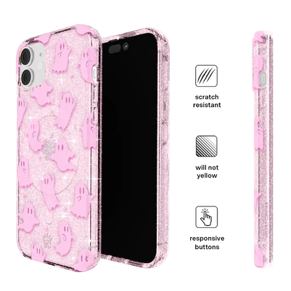 Ghosted Pink Glitter iPhone Case