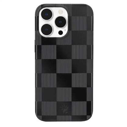 Noir Vibe Checkered iPhone Case