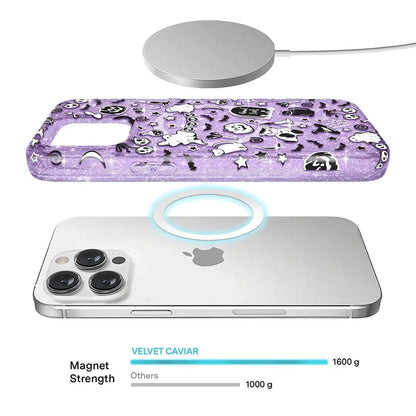 Witchy Lilac Glitter iPhone Case