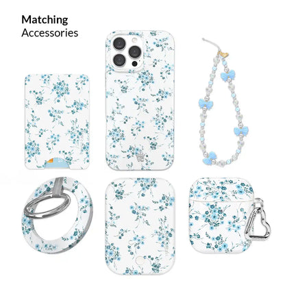 French Blue Floral MacBook Case