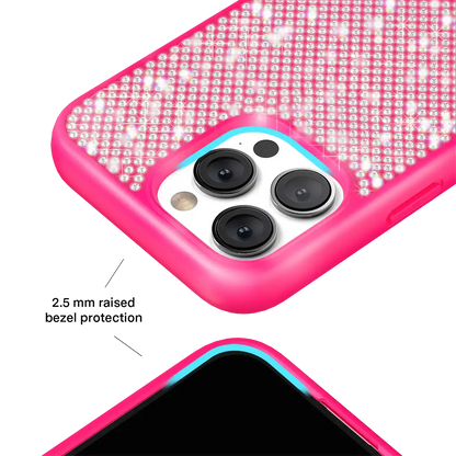 Hot Pink Caviar Crystals iPhone Case
