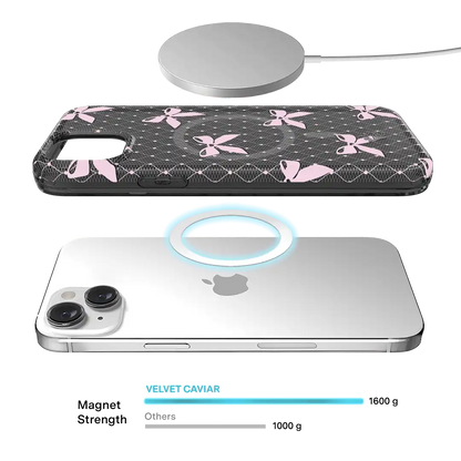 Lacy Pink Bows iPhone Case