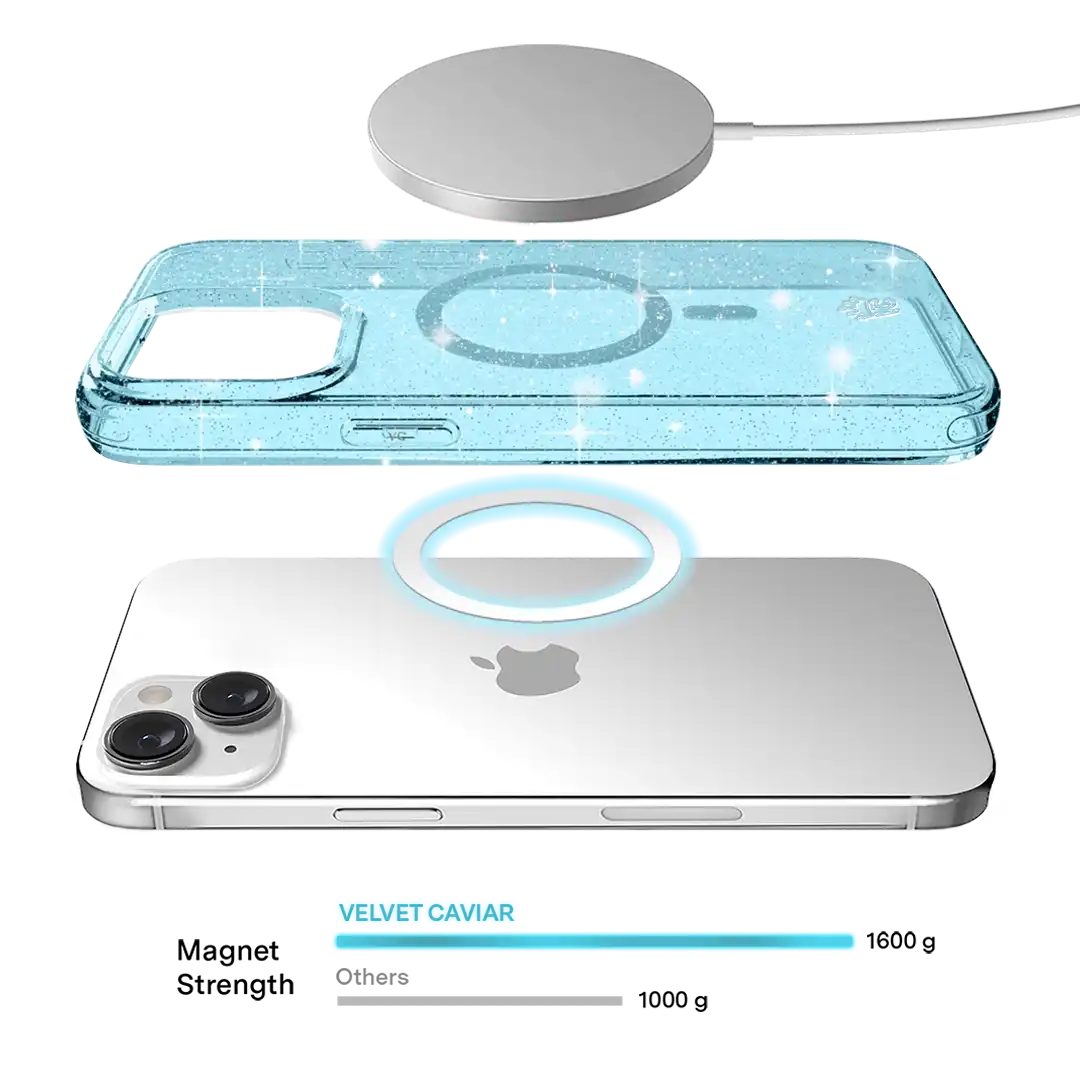 Blue Stardust Glitter iPhone Case