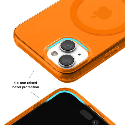 Neon Orange Clear iPhone Case