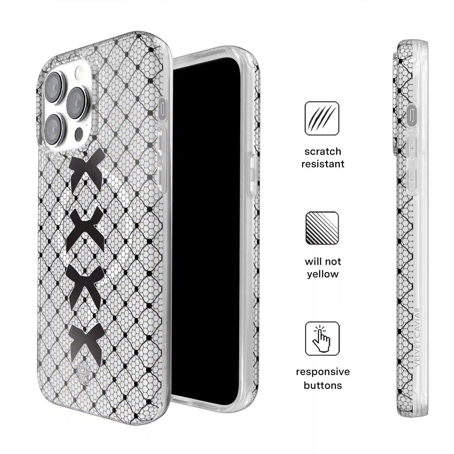 Lacy Black Bows iPhone Case