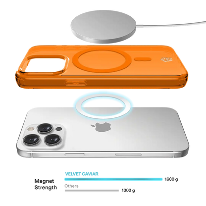 Neon Orange Clear iPhone Case