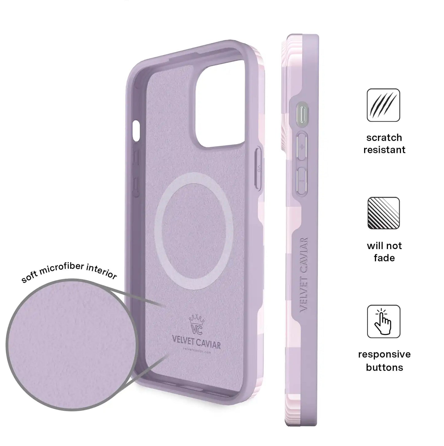 Lilac Vibe Checkered iPhone Case