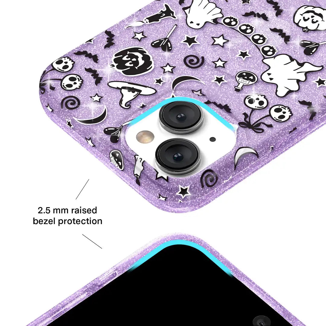 Witchy Lilac Glitter iPhone Case