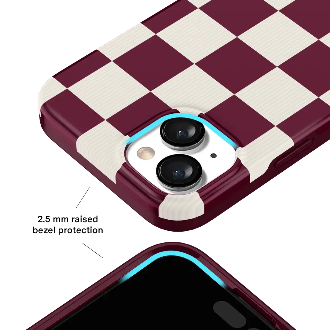 Burgundy Vibe Check iPhone Case
