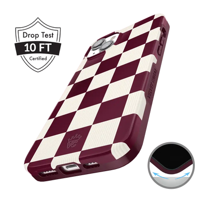 Burgundy Vibe Check iPhone Case