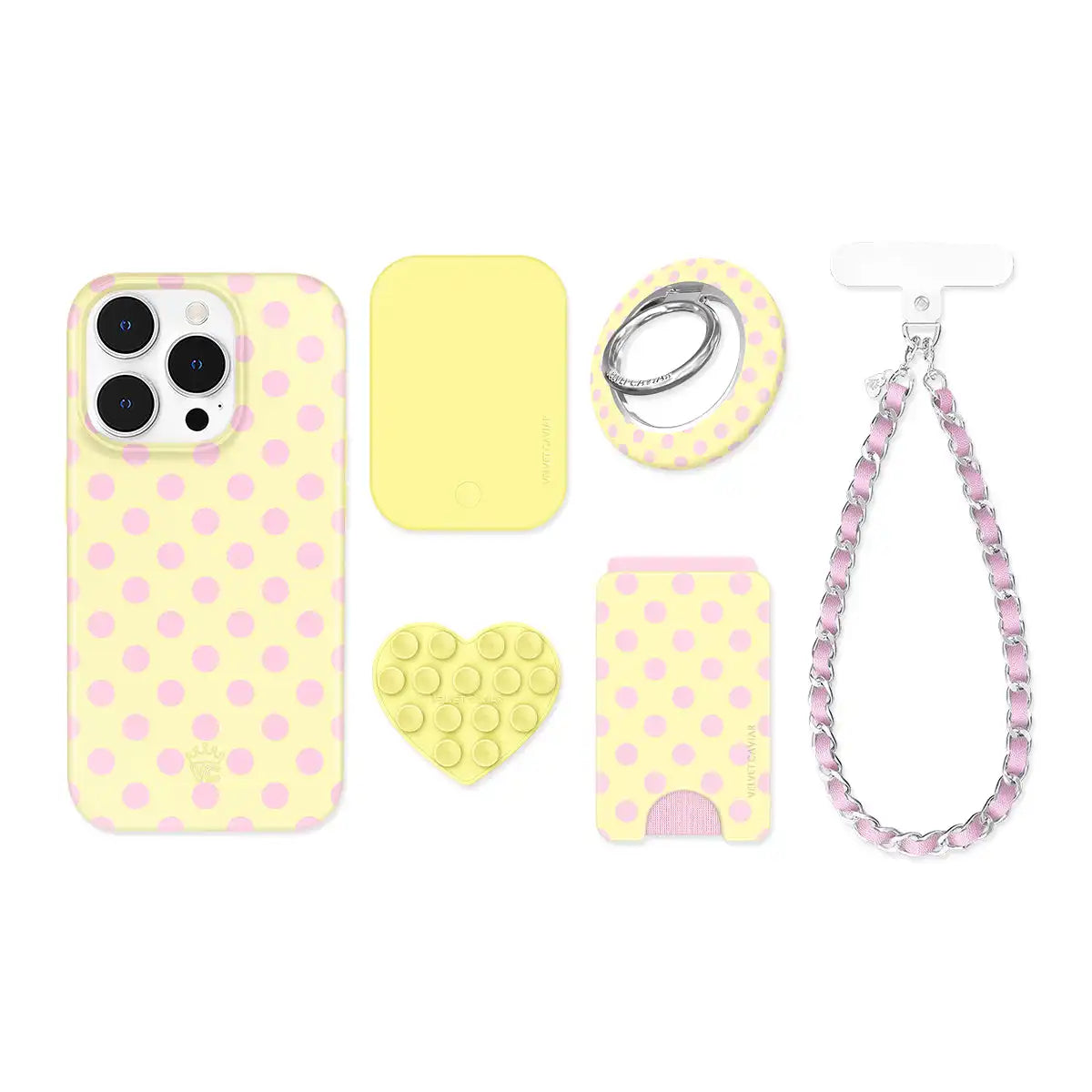 Buttercream Polka Dot iPhone Bundle Set
