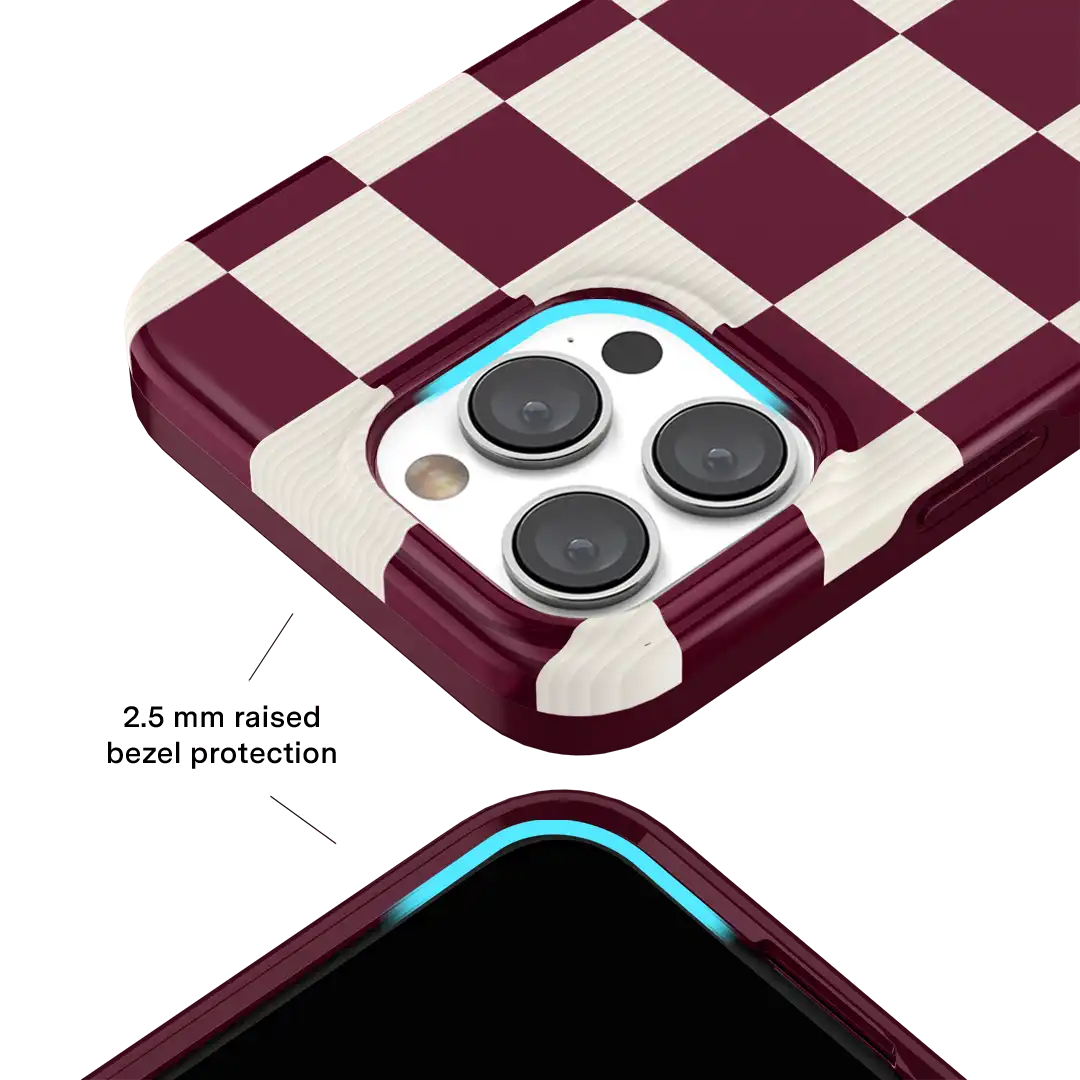 Burgundy Vibe Check iPhone Case