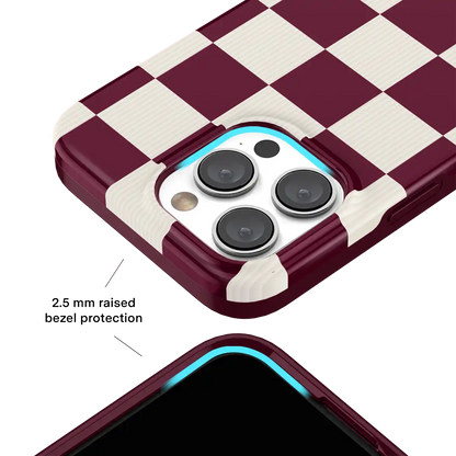 Burgundy Vibe Check iPhone Case