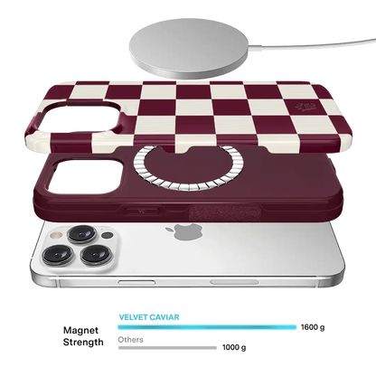 Burgundy Vibe Check iPhone Case