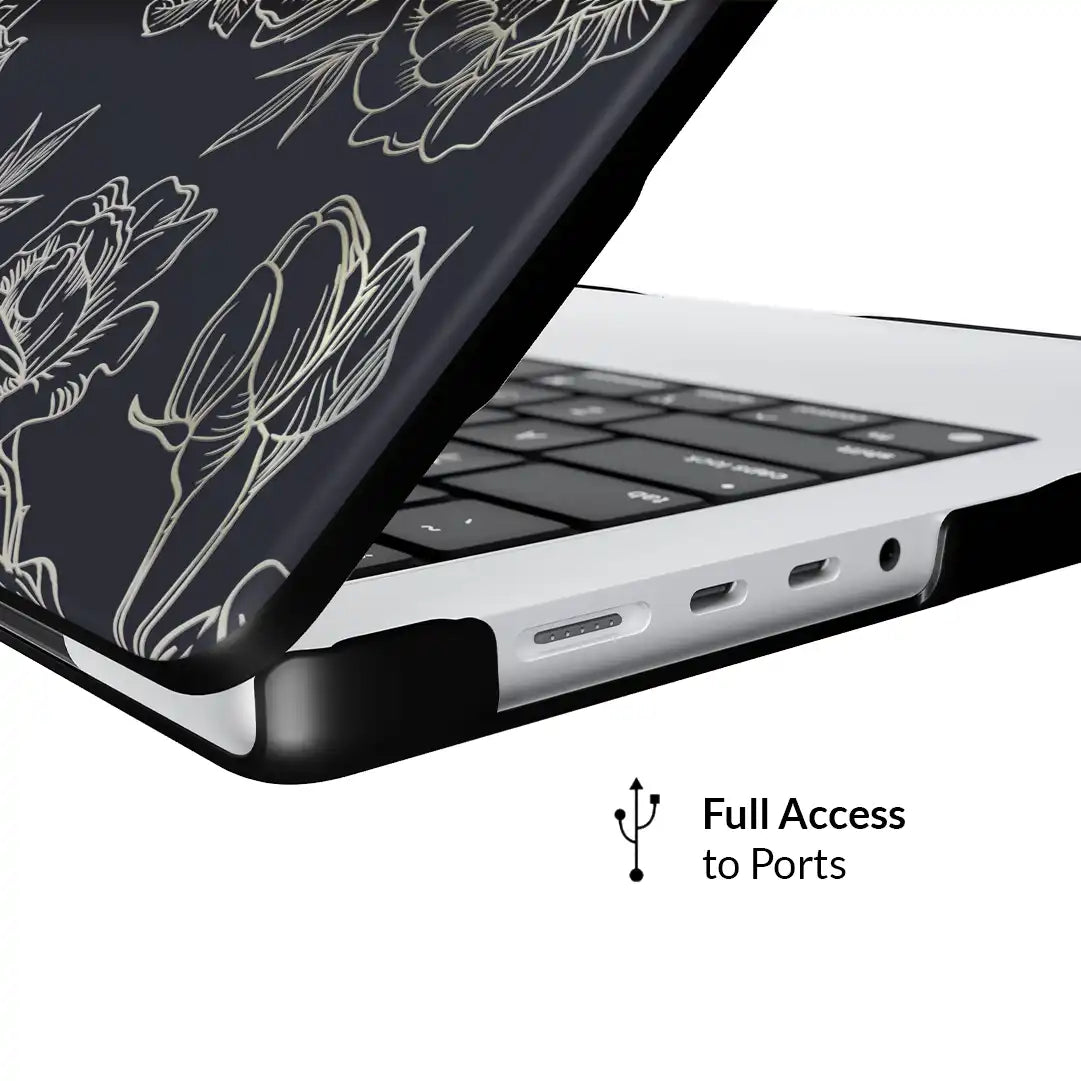 Floral Rose Gold MacBook Case