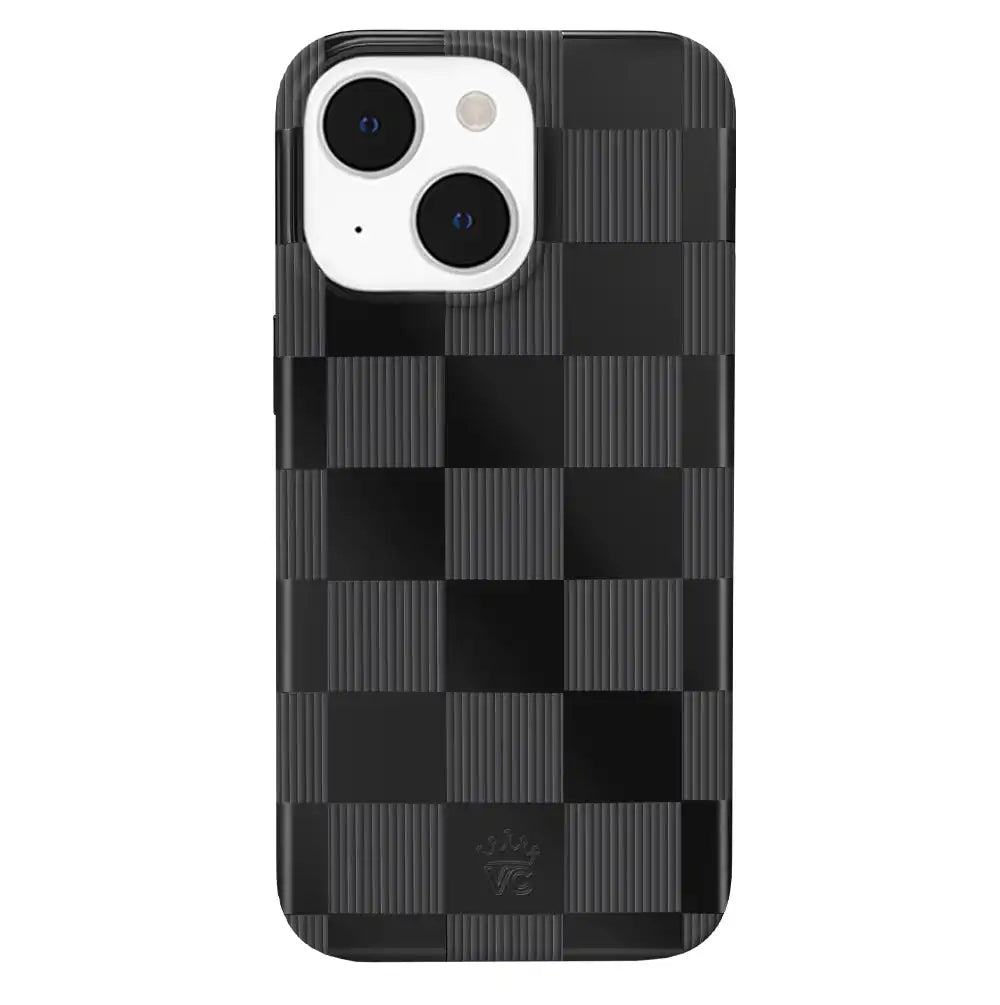 Noir Vibe Checkered iPhone Case