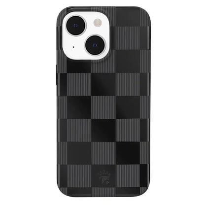 Noir Vibe Checkered iPhone Case