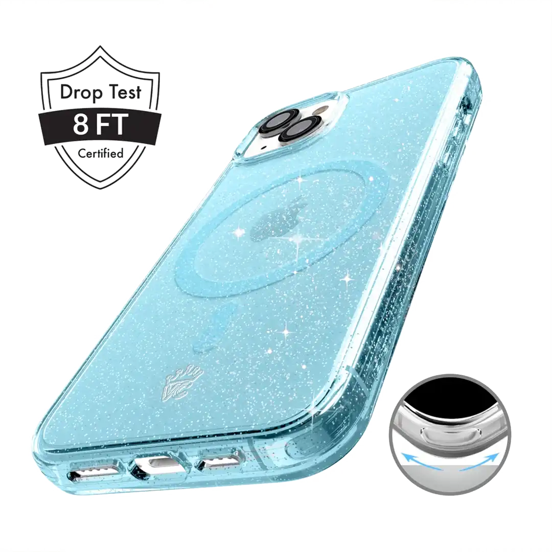 Blue Stardust Glitter iPhone Case