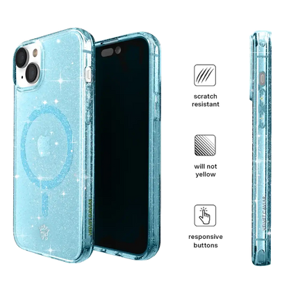 Blue Stardust Glitter iPhone Case
