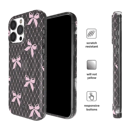 Lacy Pink Bows iPhone Case