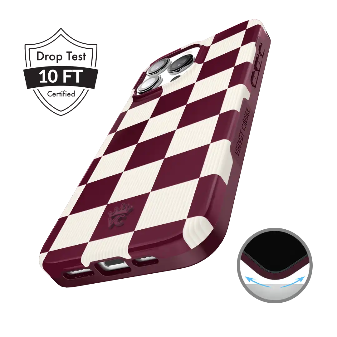 Burgundy Vibe Check iPhone Case