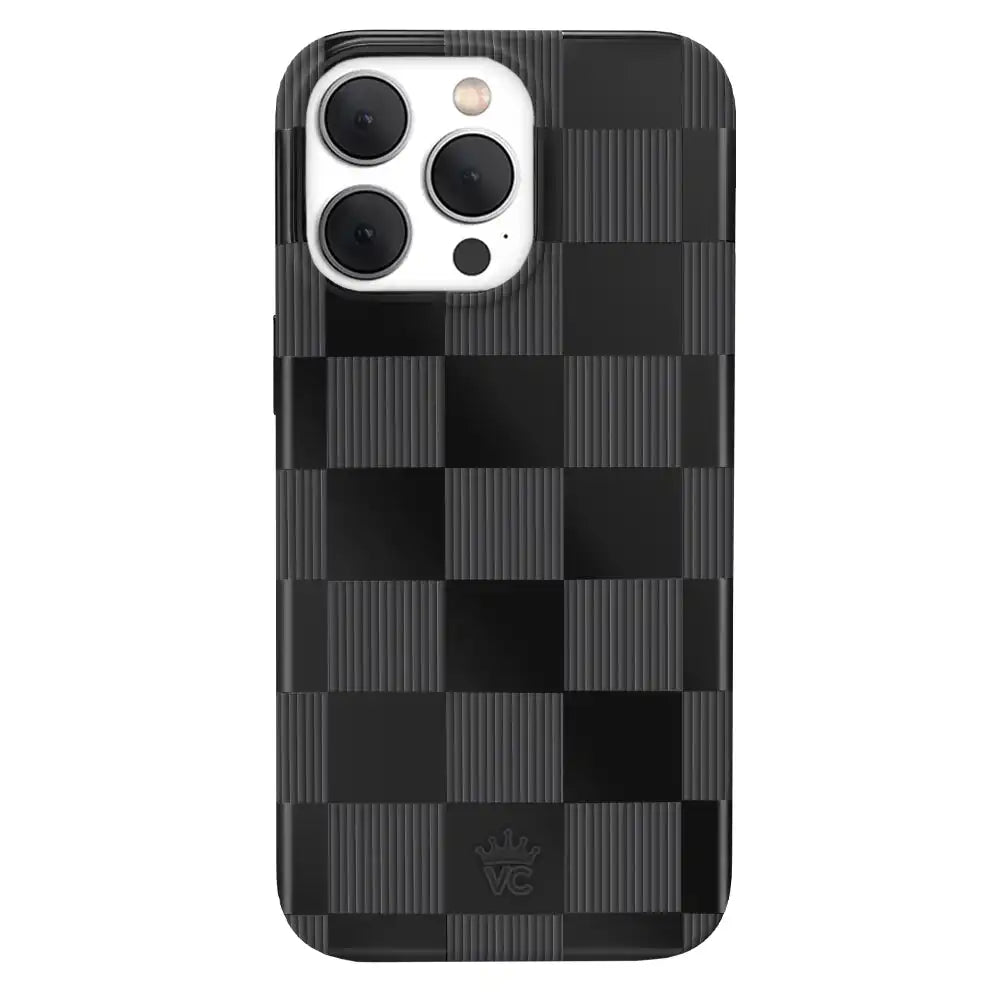 Noir Vibe Checkered iPhone Case