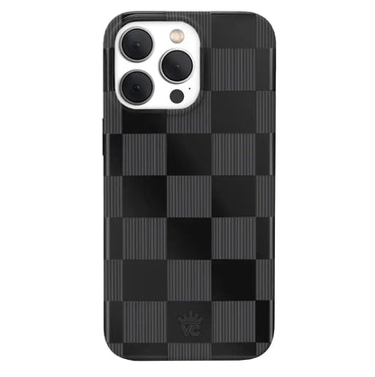 Noir Vibe Checkered iPhone Case