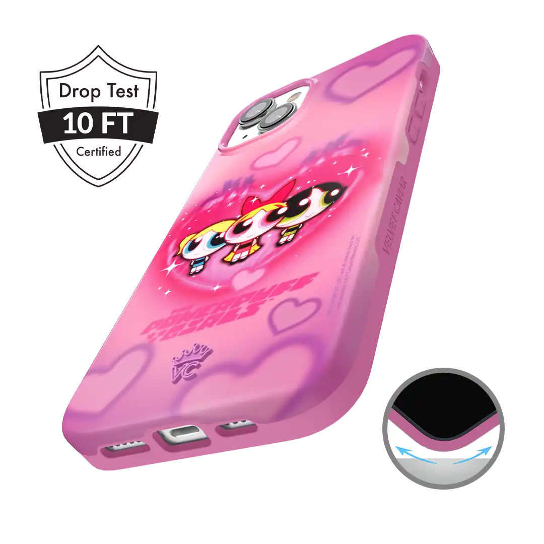 The Powerpuff Girls Airbrush Hearts iPhone Case
