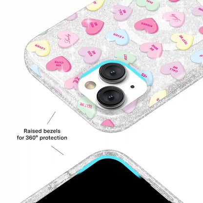 Sweet Hearts Glitter iPhone Case